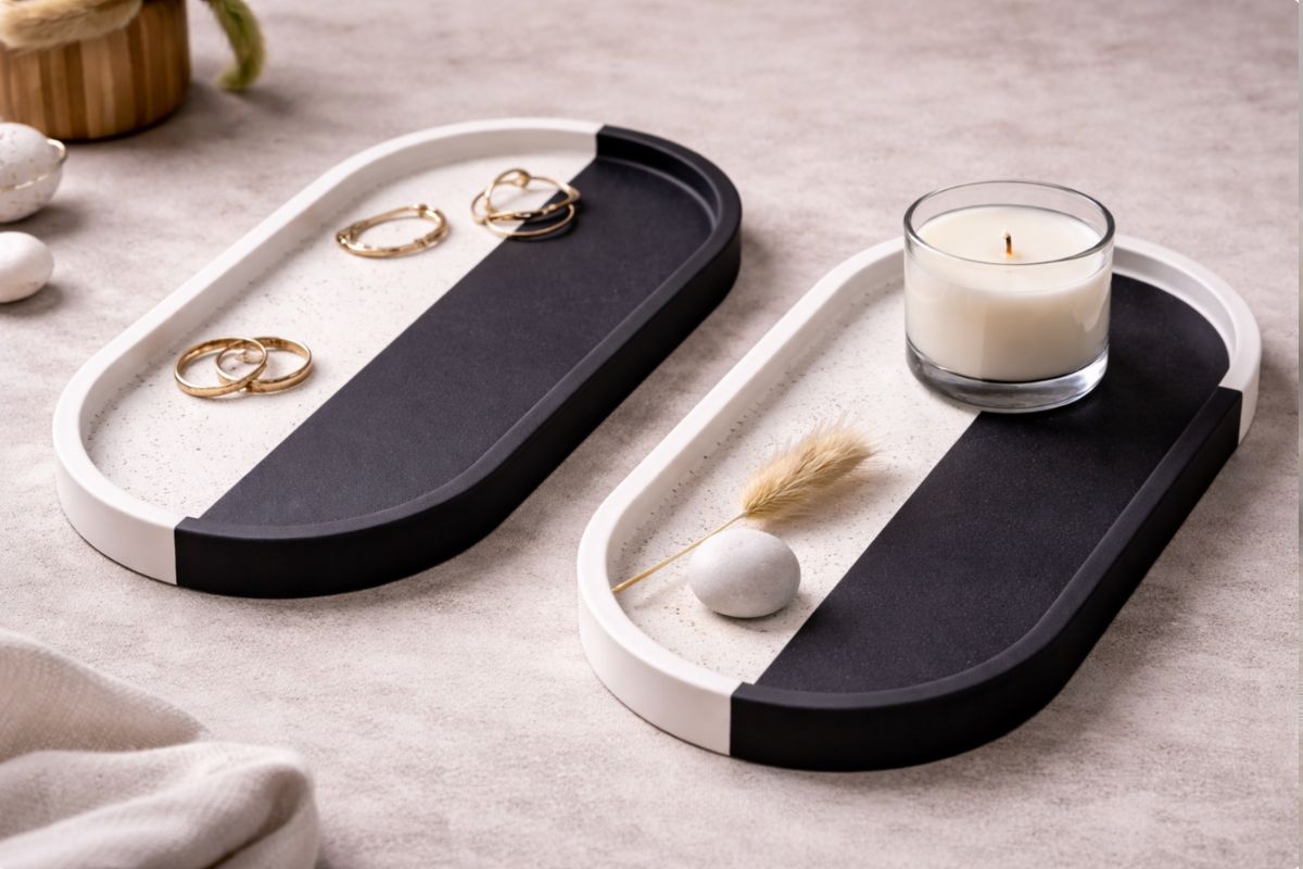 Bianco e nero: come creare superfici bicolore con Aqua Resin