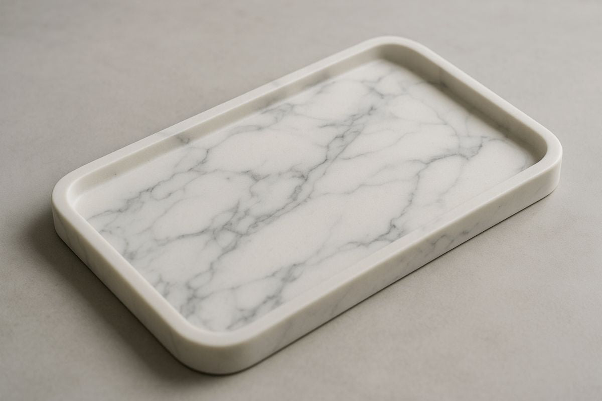 Tutorial: crea un vassoio in gesso effetto marmo