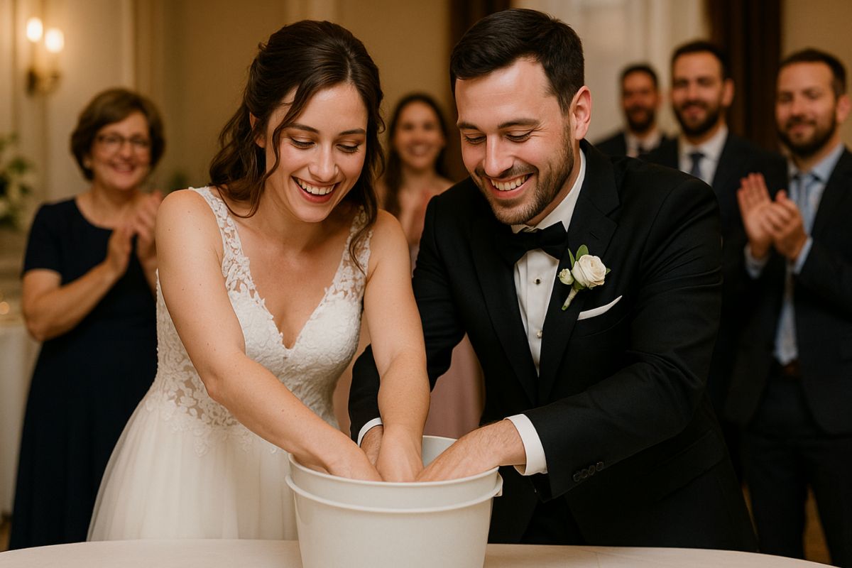 Live show di calco mani al matrimonio - Aqua Resin