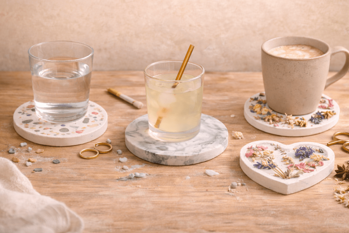 Sottobicchieri fai da te: 3 tecniche facili con gesso ceramico - Aqua Resin