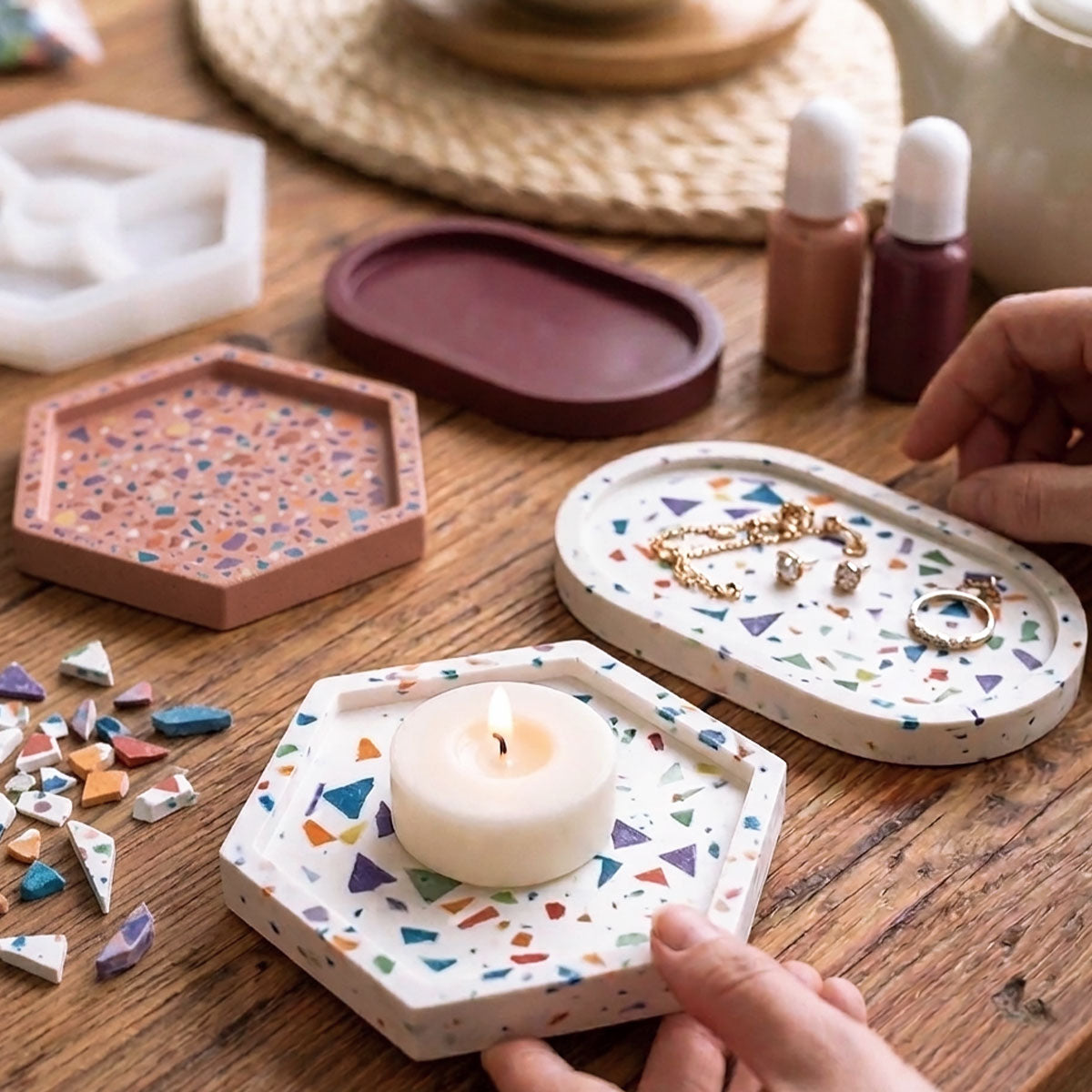 Aqua Kit Terrazzo [Carrara White]: Pop Design and Brightness with Colored Chips