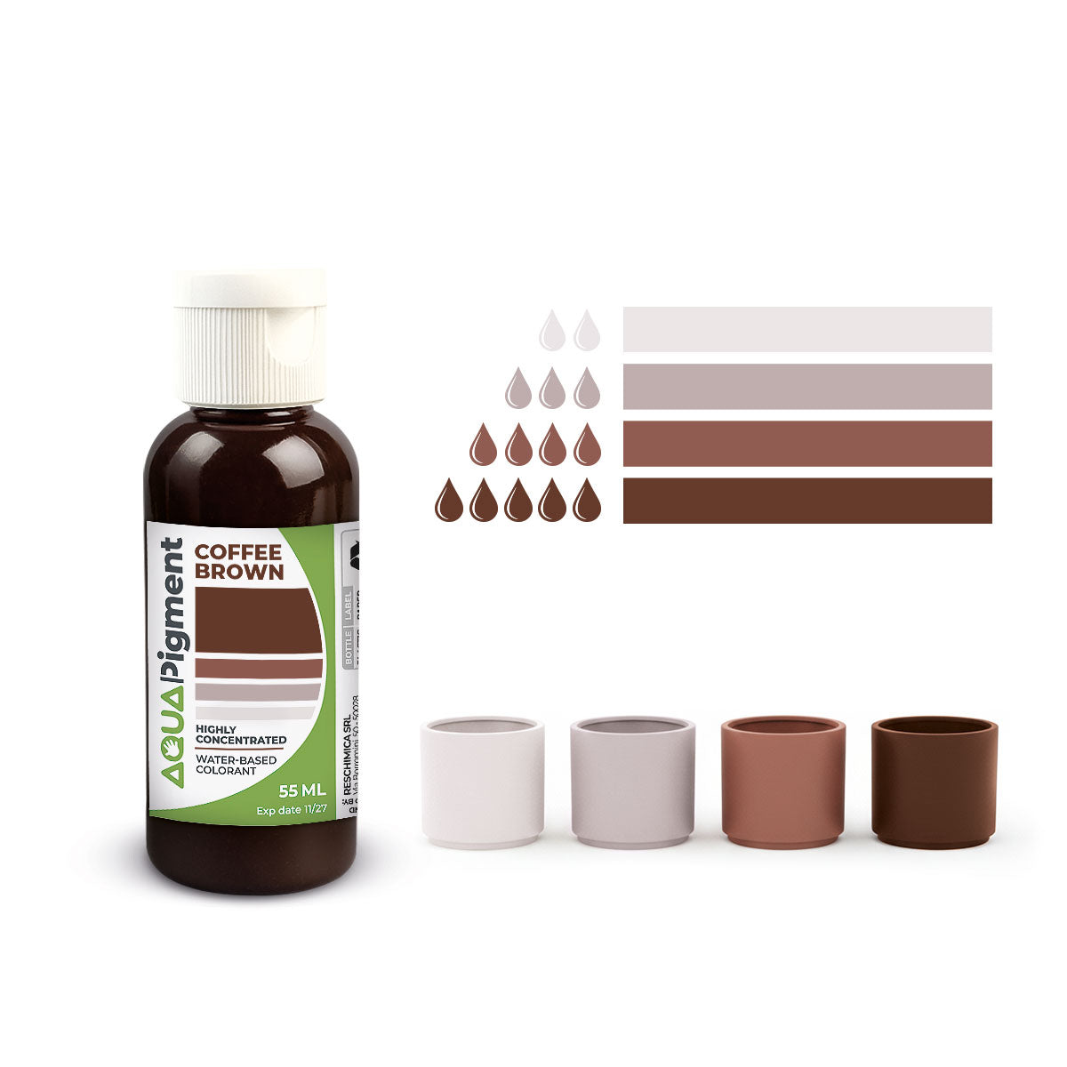 Aqua Pigment – Boho Chic Set, 6 Colours for Aqua Resin and Plaster