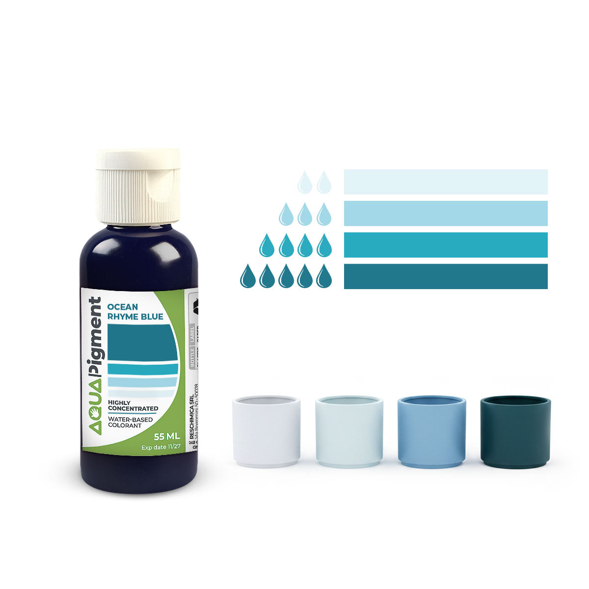 Aqua Pigment – Boho Chic Set, 6 Colours for Aqua Resin and Plaster