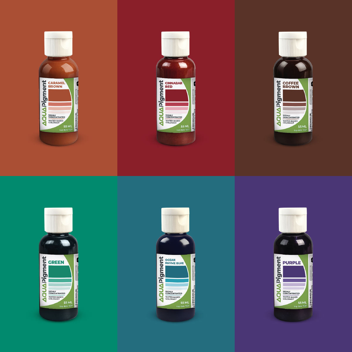 Aqua Pigment – Boho Chic Set, 6 Colours for Aqua Resin and Plaster
