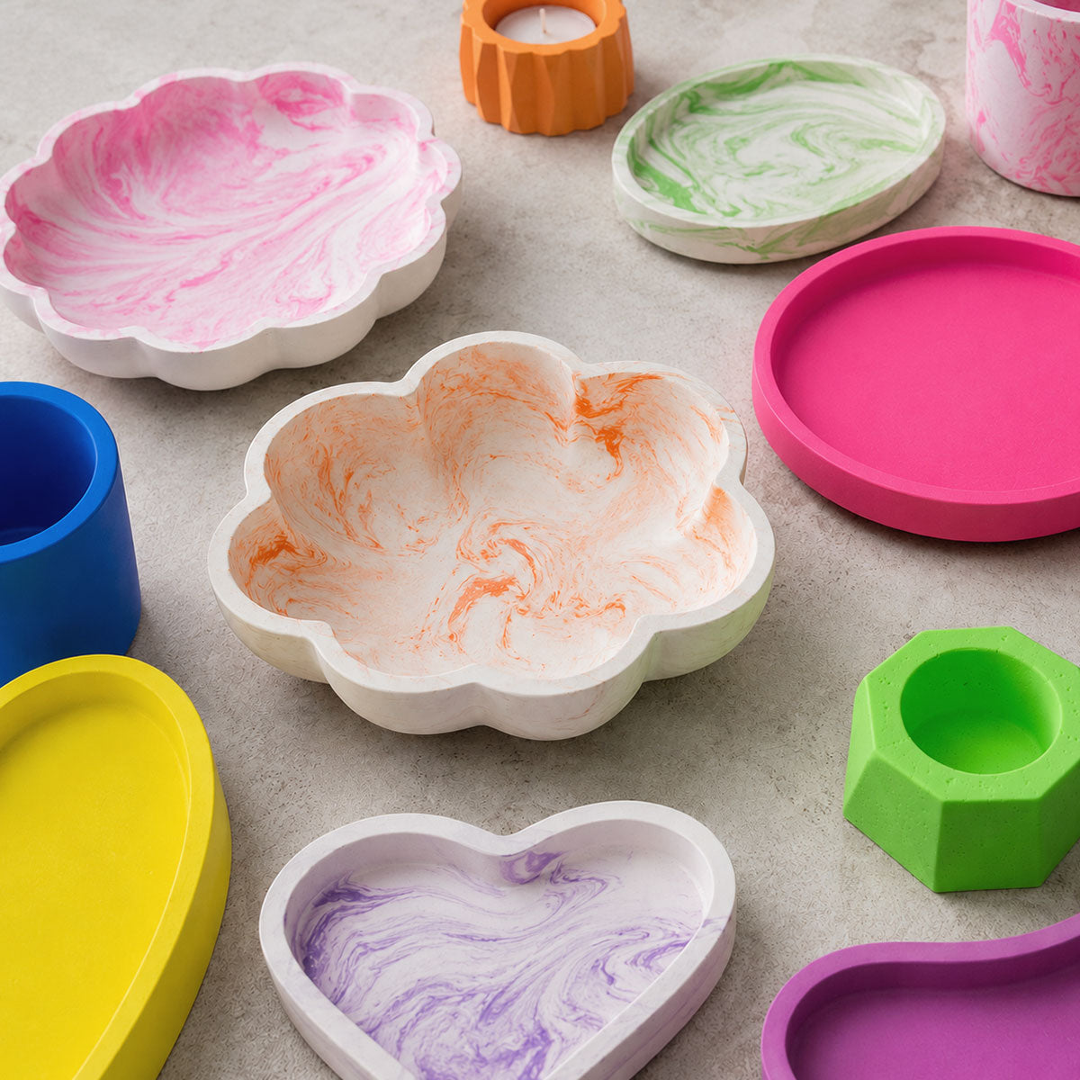 Aqua Pigment – Fluorescent Colour Set, 6 Colours for Aqua Resin and Plaster