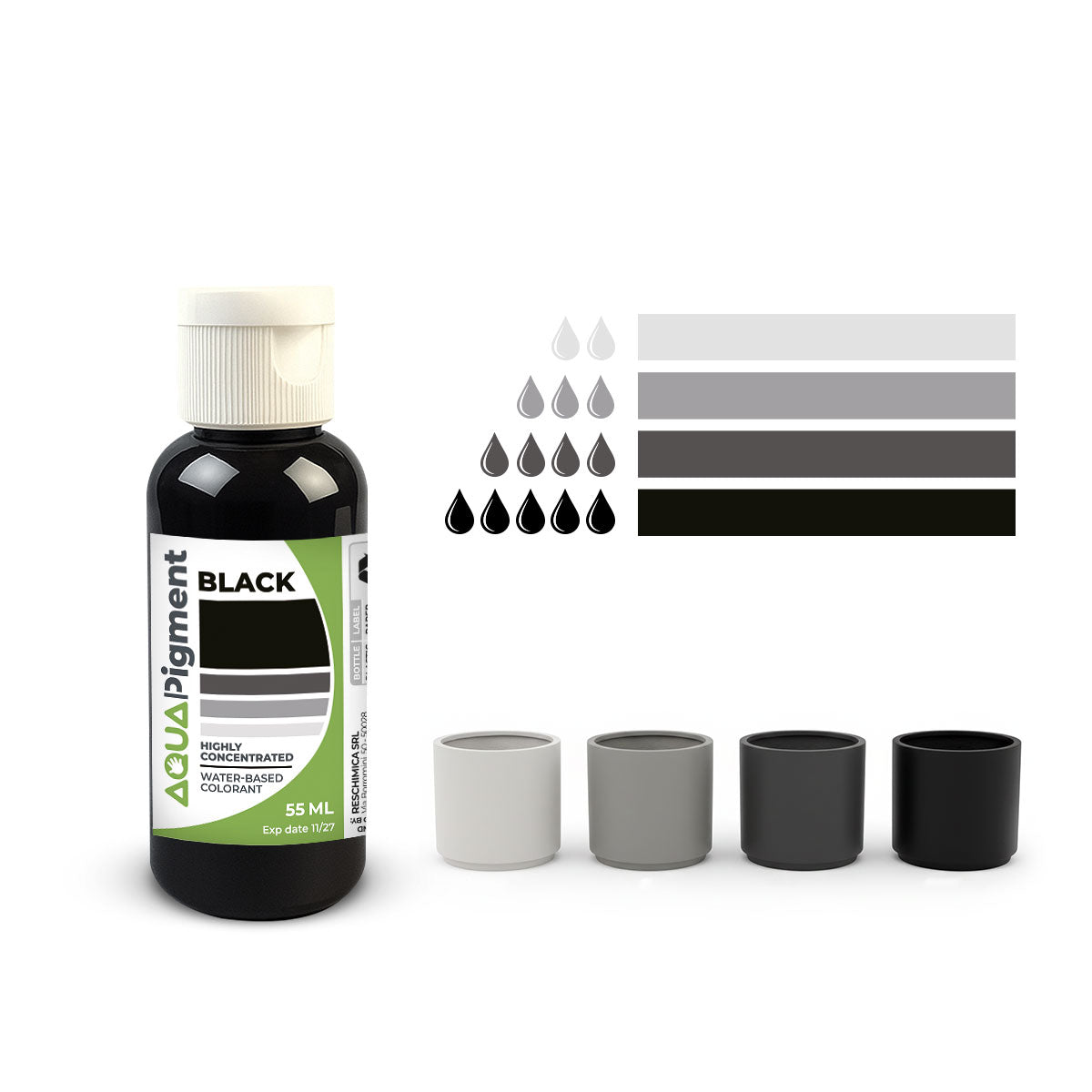 Aqua Pigment – Primary Colour Set, 4 Colours for Aqua Resin and Plaster
