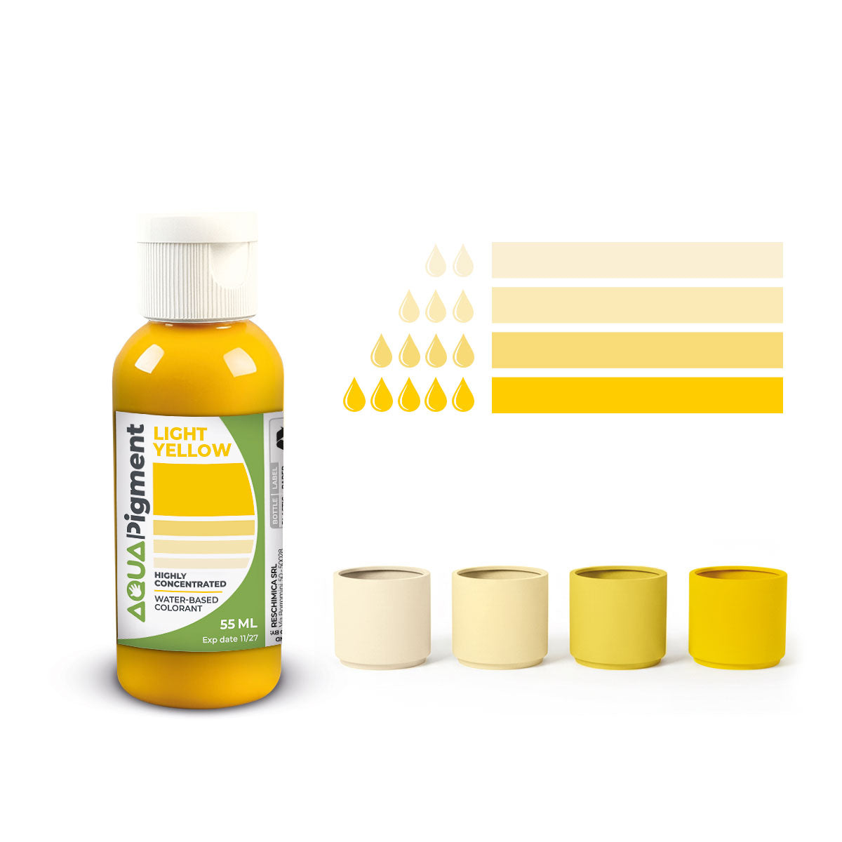 Aqua Pigment – Primary Colour Set, 4 Colours for Aqua Resin and Plaster