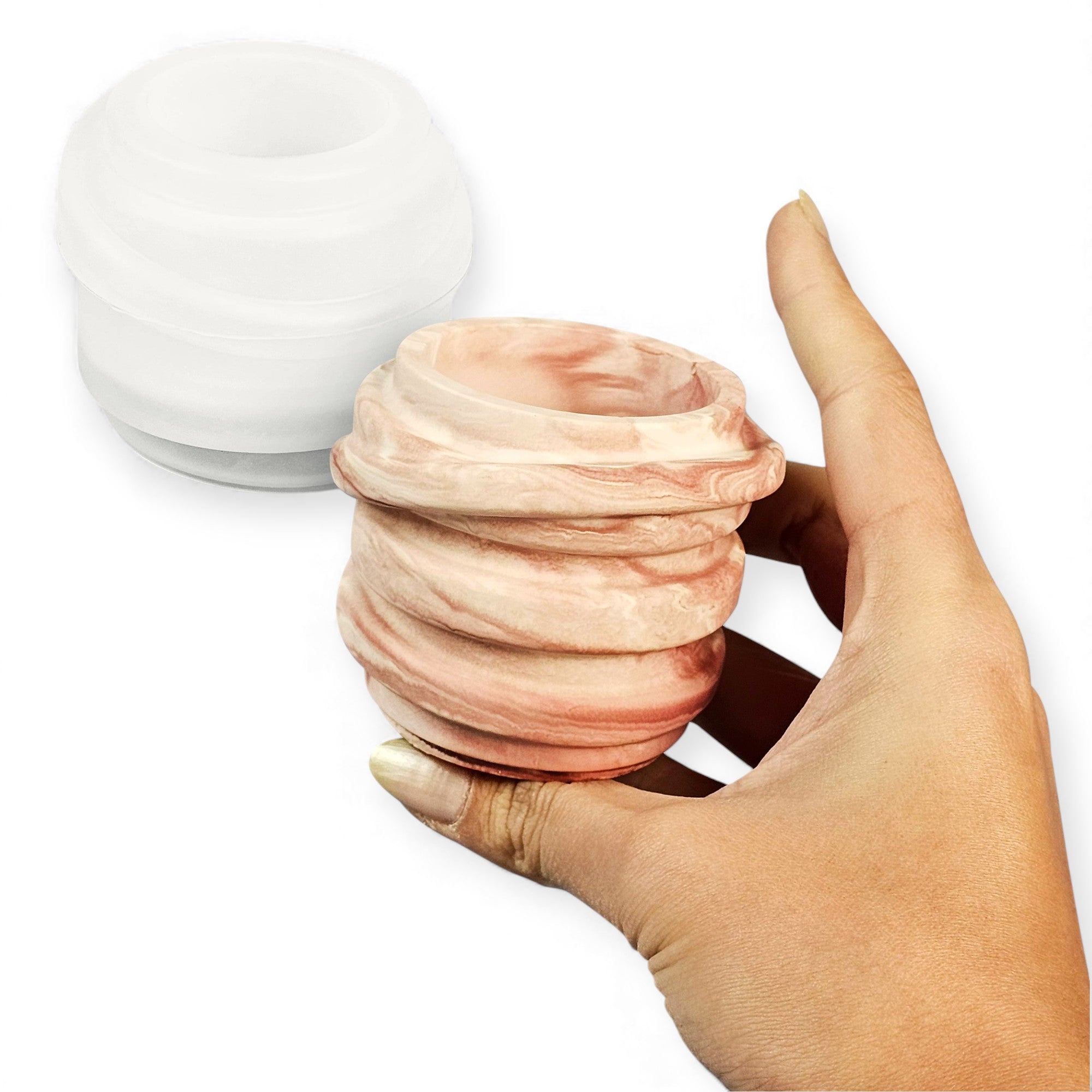 Swirl Vase Mold – Decorative vase with wavy texture