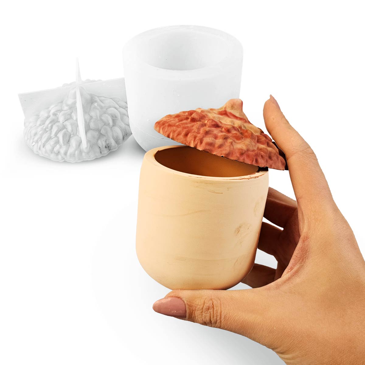 Autumn Acorn Mold – Container with Lid
