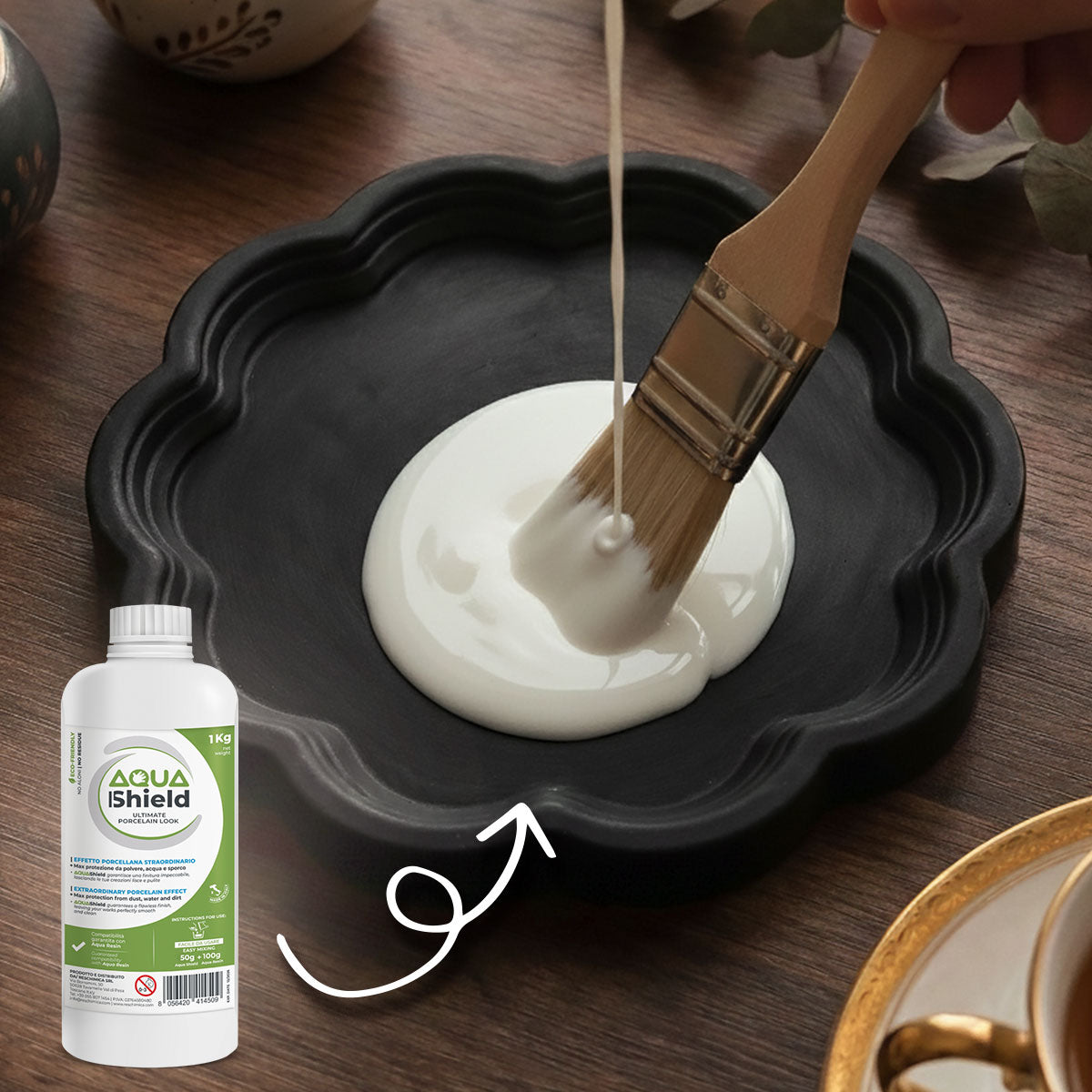 Aqua Resin Black Kit Black creative kit for modern DIY decor