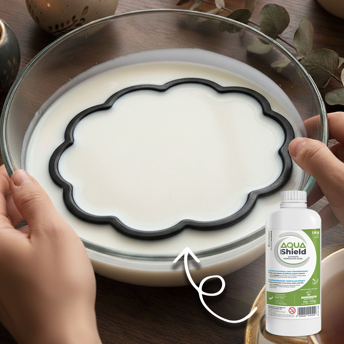 Aqua Resin Black Kit Black creative kit for modern DIY decor