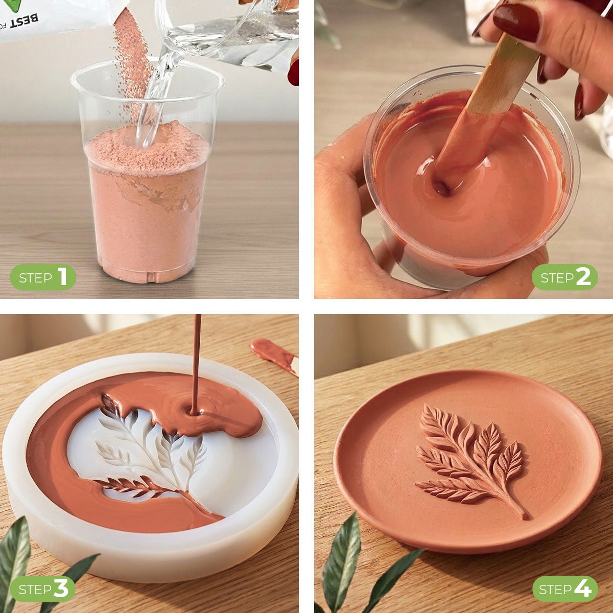 AQUA RESIN TERRACOTTA ROMA – Gesso premium color terracotta, naturale e sicuro, da colata - Aqua Resin