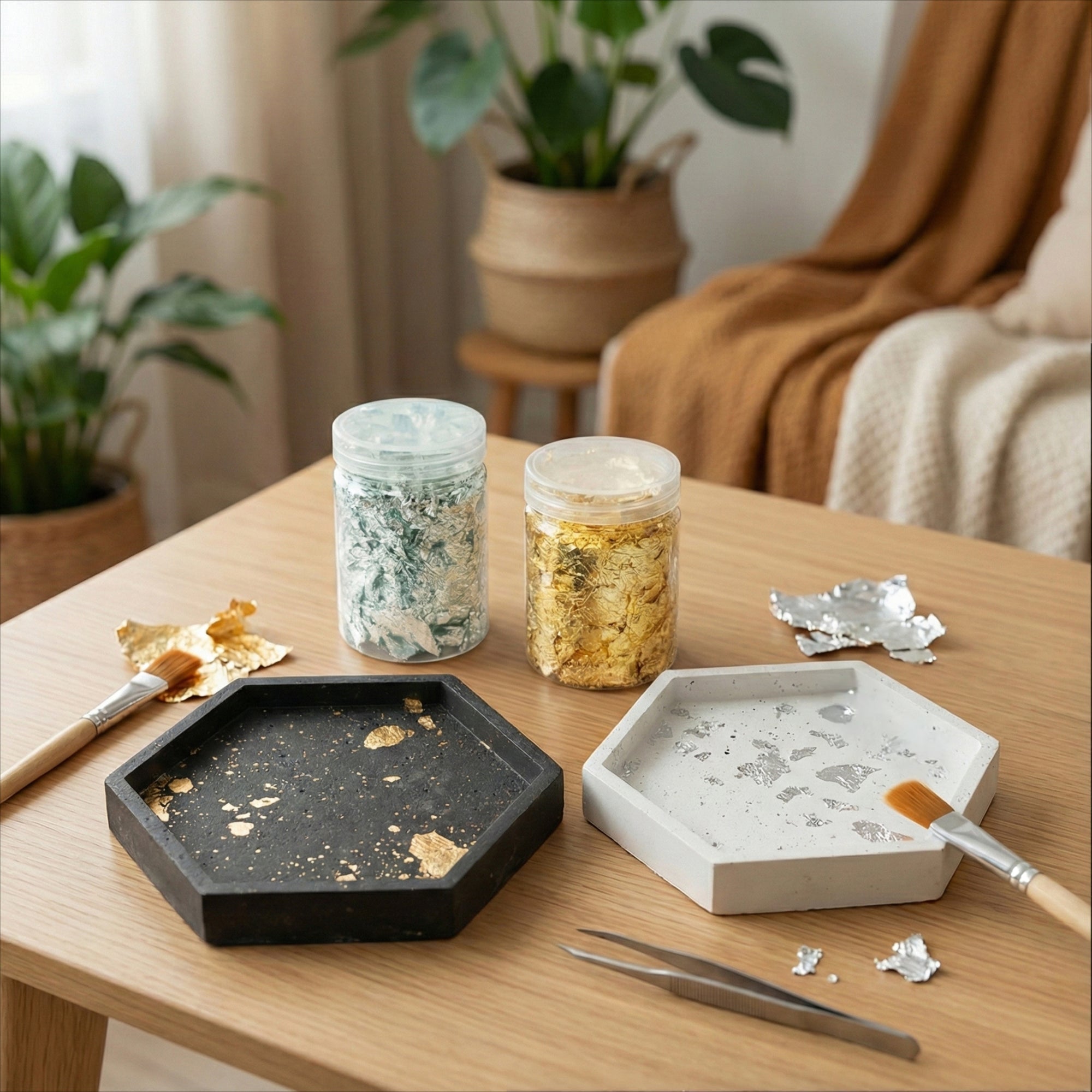 Gold Leaf and Silver Leaf – Decorations for Aqua Resin Plaster