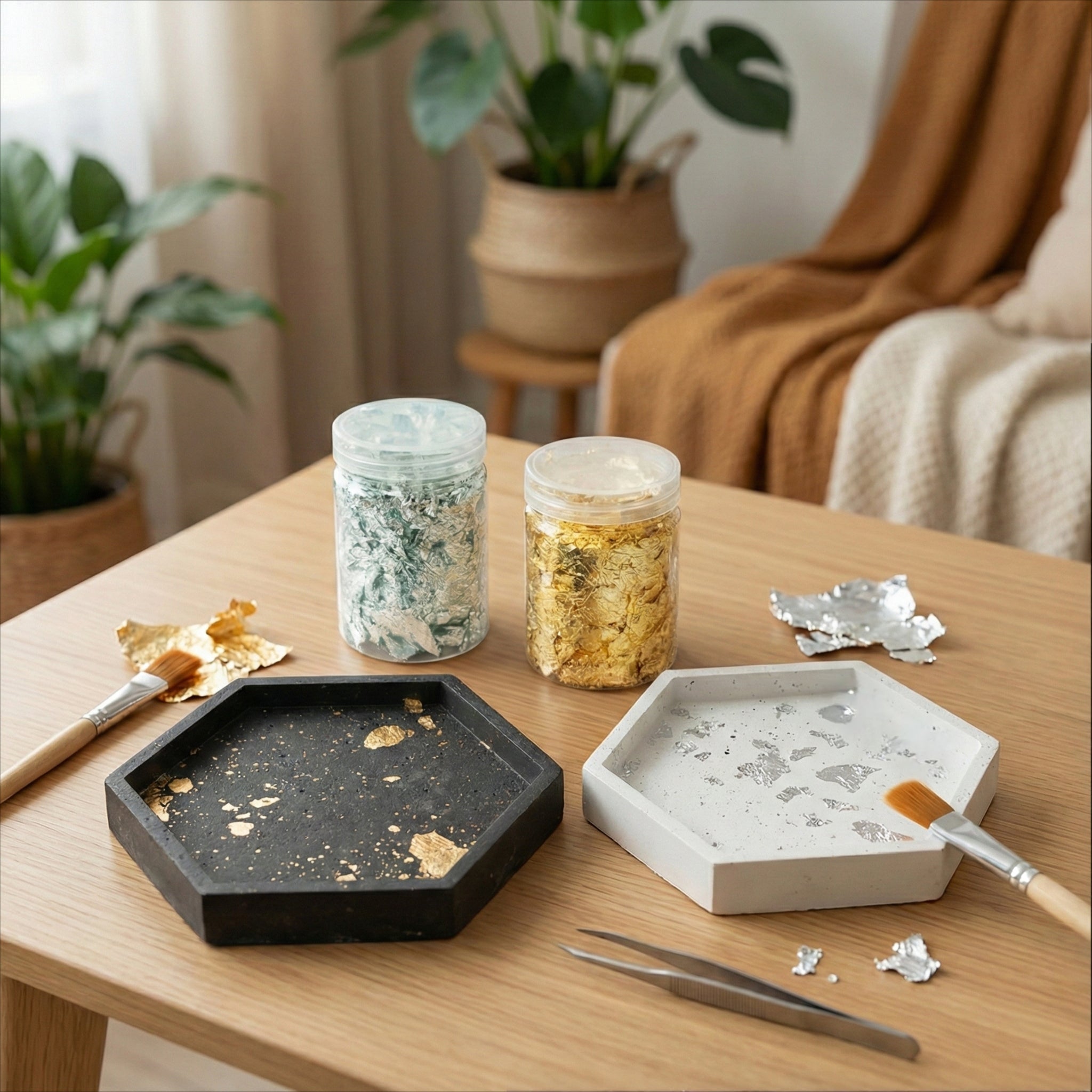 Gold Leaf and Silver Leaf – Decorations for Aqua Resin Plaster