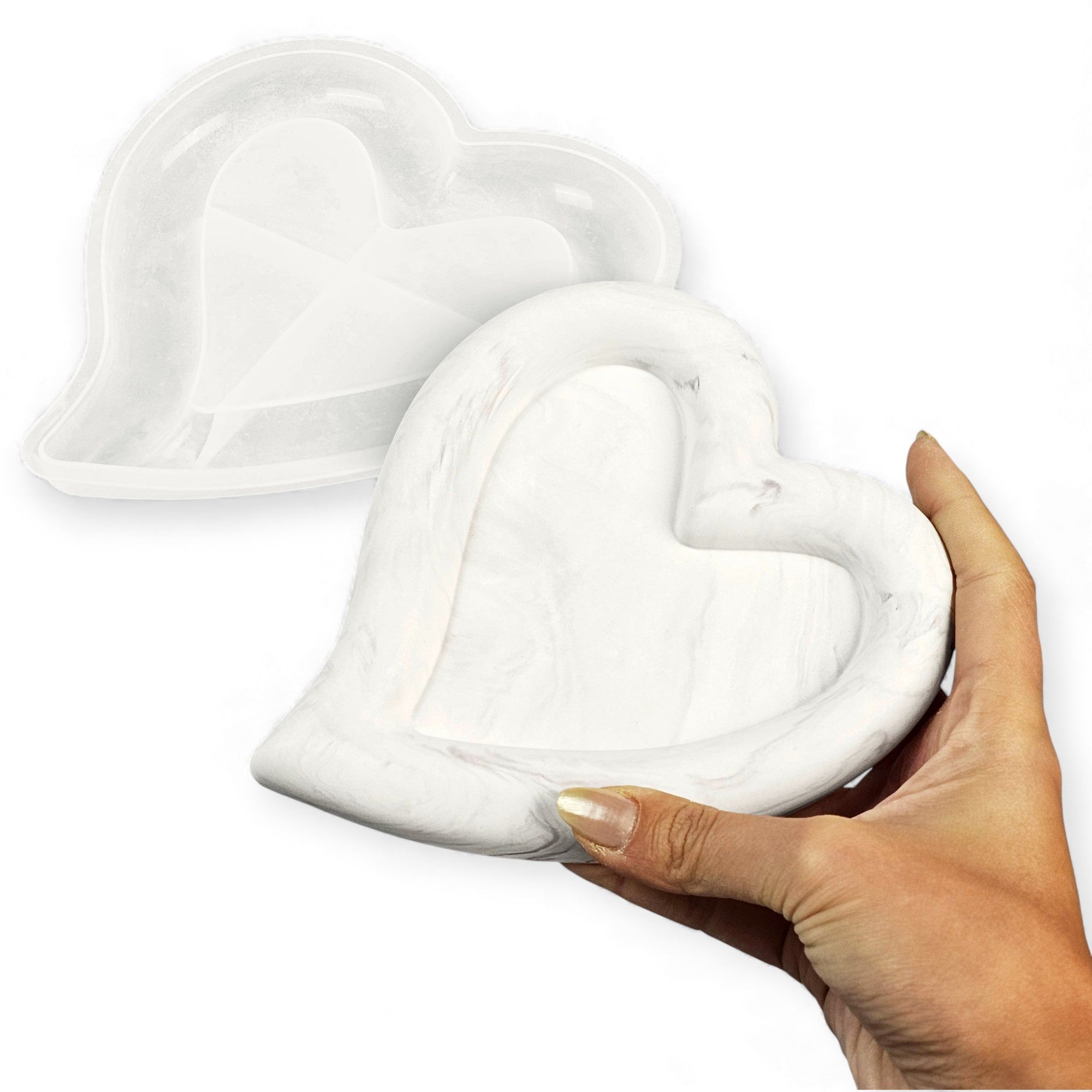 Stampo Cuore Romantico – Vassoio a forma di cuore - Aqua Resin