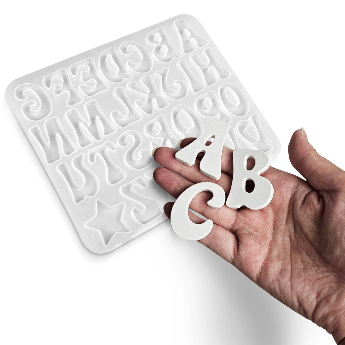 Stampo in silicone Alfabeto Vintage – Scritte e lettere decorative rétro - Aqua Resin