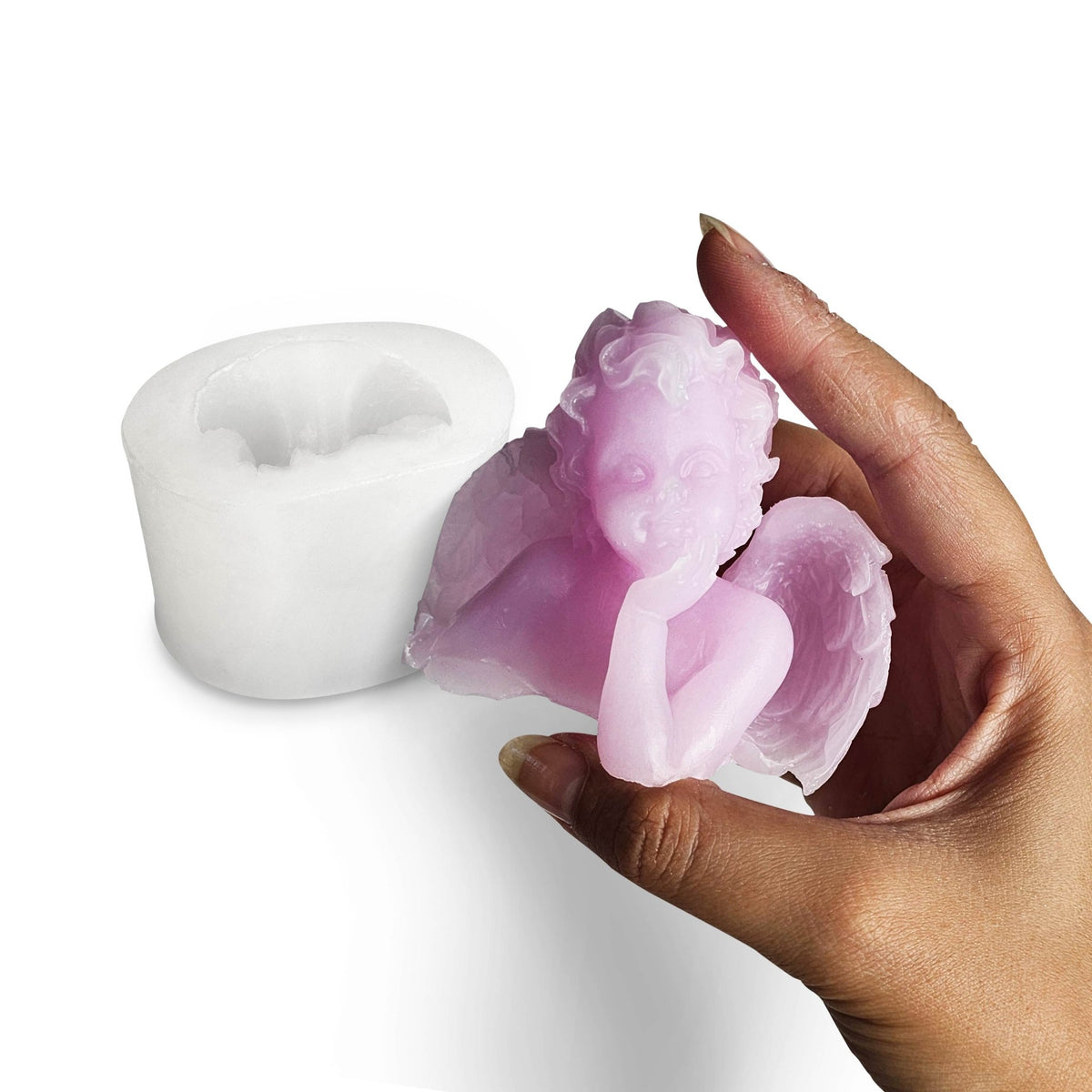 Stampo in silicone Angioletto 3D – Bomboniere per battesimo e comunione - Aqua Resin
