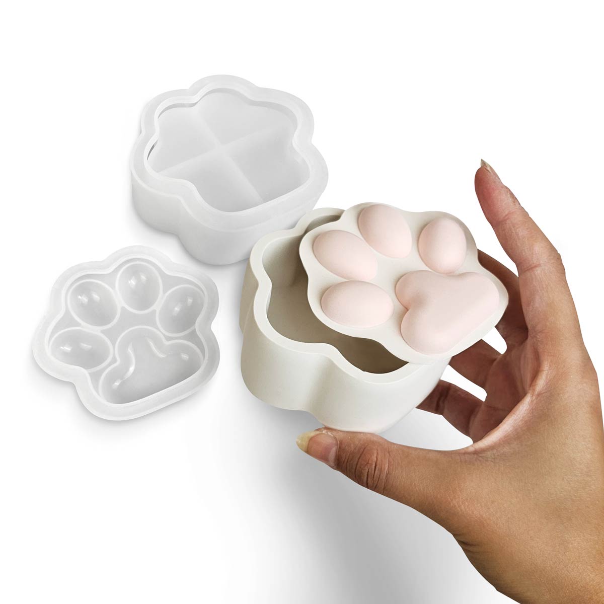 Stampo in silicone Svuotatasche Zampetta – Regalo per amanti di cani e gatti - Aqua Resin