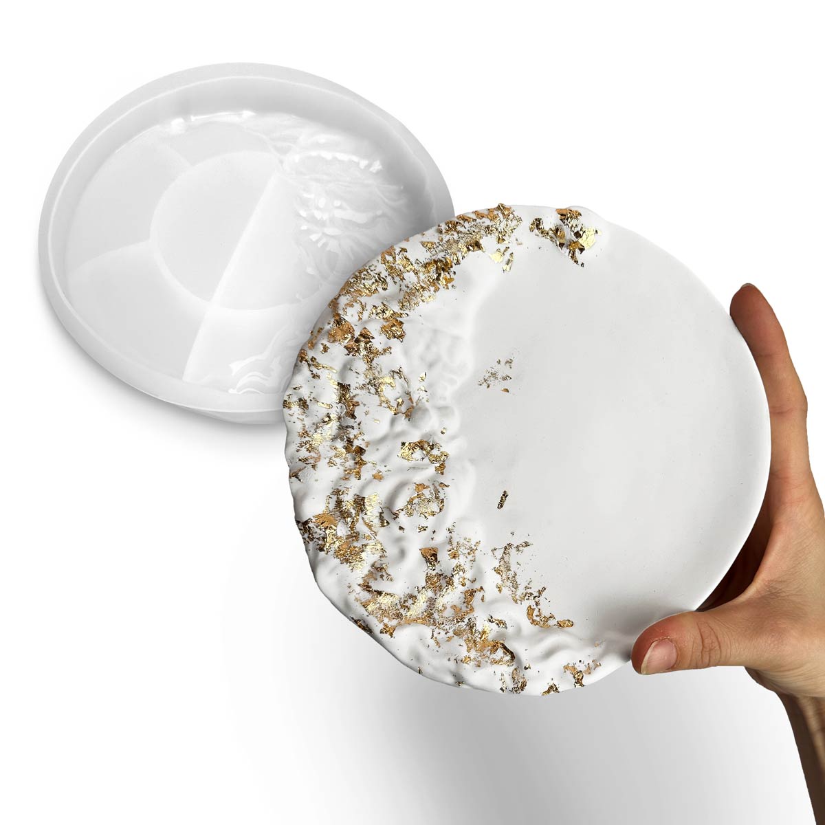 Stampo in silicone Vassoio Luna – Vassoio natalizio con mezzaluna in rilievo - Aqua Resin